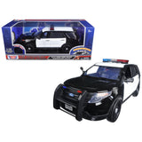 2015 Ford Explorer Police Interceptor Utility with Light and Sound 1:18 Diecast Model Toy Car by MOTORMAX 73996