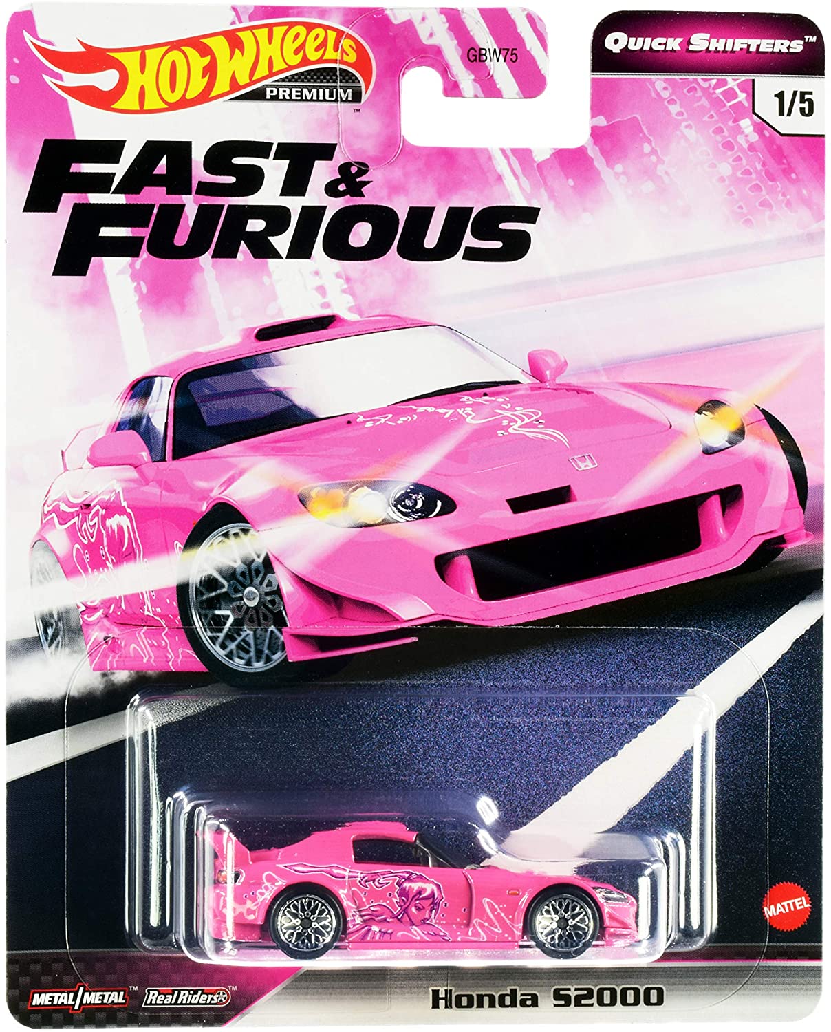 HOT WHEELS GJR81 2Fast 2Furious Quick Shifters 1/5 Honda S2000 1