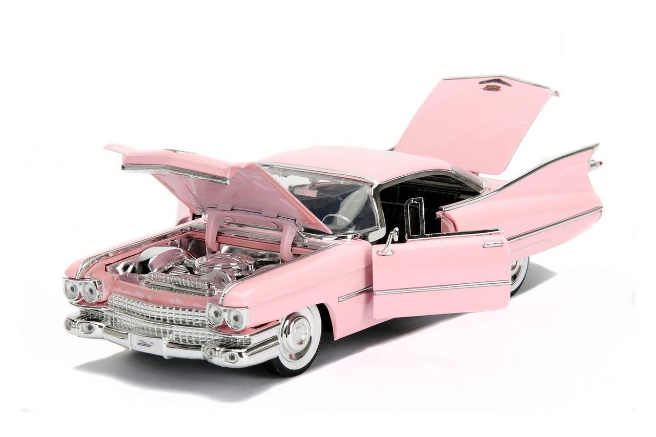 JADA 1959 Cadillac Coupe De Ville Pink 1/24 Scale Diecast Car