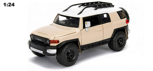 JADA 1:24 Toyota FJ Cruiser with Roof Rack Beige with White Top