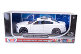 2011 Dodge Charger Police Pursuit Car White 1:24 Diecast Model Toy Car by MOTORMAX 76934