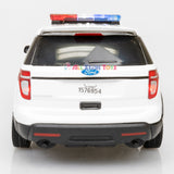 2015 Ford Explorer Police Interceptor Utility White with Light and Sound 1:24 Diecast Model Toy Car by MOTORMAX 79535
