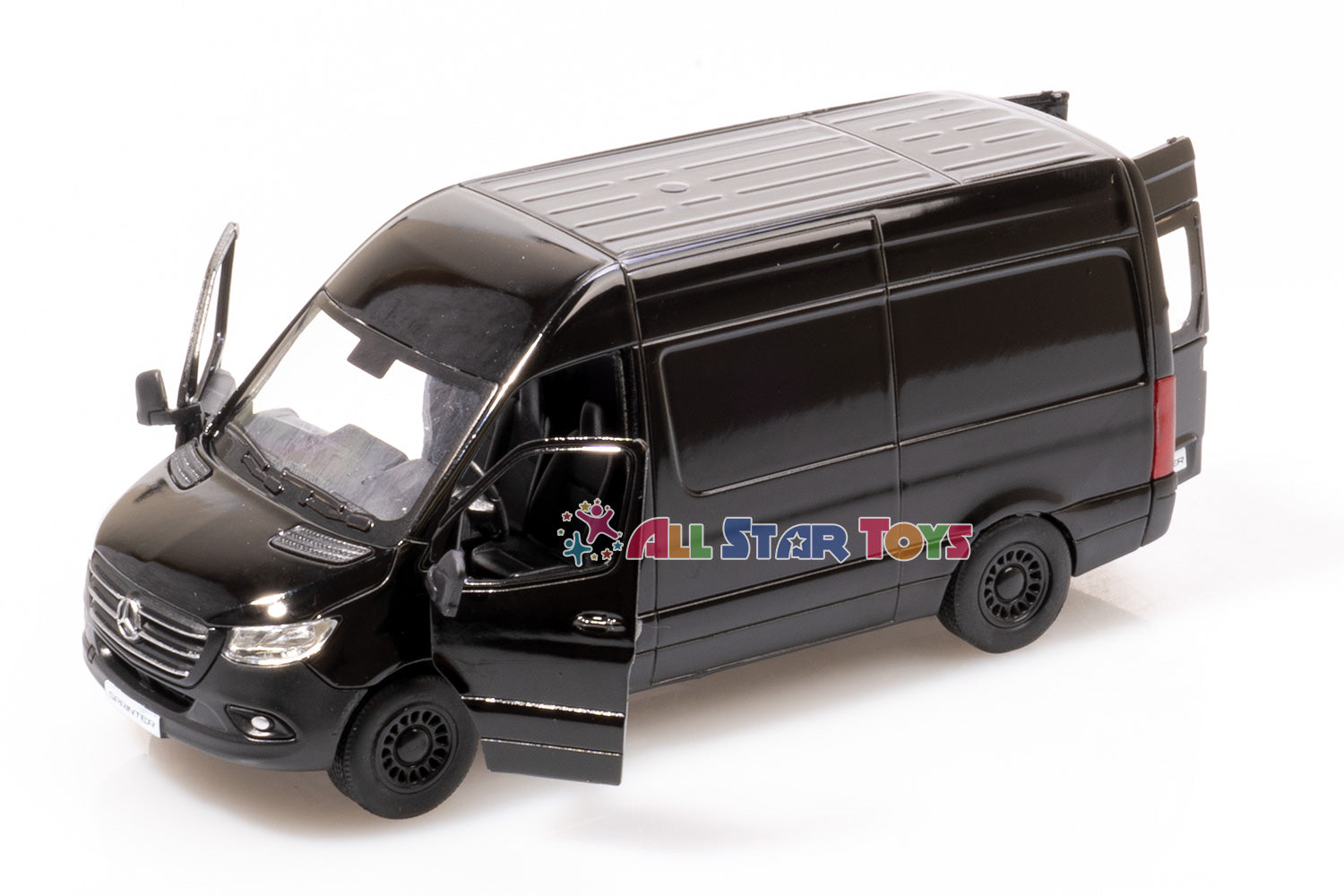 Hot Wheels Mario Kart Welly Mercedes-Benz Sprinter Traveliner Azul