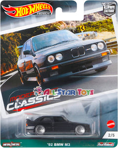 Hot Wheels Premium Car Culture 1:64 1992 BMW M3 Modern Classics 2 of 5 Diecast Car Model GRJ91