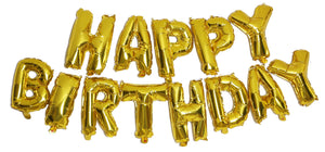 Happy Birthday Aluminum Foil Banner Balloons for Birthday Party Decorations