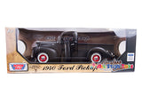 1940 Ford Pickup Truck Matt Black 1:18 Scale Diecast Model Car MotorMax 73170