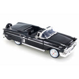 1958 Chevrolet Impala Convertible 1:24 Diecast Model Motormax 73267 Black