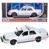 2010 Ford Crown Victoria Police Pursuit Car Unmarked White 1:24 Diecast Model Toy Car by MOTORMAX 76469
