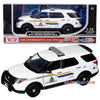 2015 Ford Explorer Police Interceptor Utility RCMP CANADIAN POLICE White with Light Bar 1:24 Diecast Model Toy Car by MOTORMAX 76961