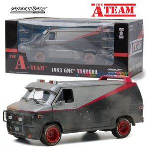 GREENLIGHT 84112 1:24 1983 GMC Vandura Weathered Version w/ Bullet Holes from "THE A TEAM" TV Show Diecast Model Car