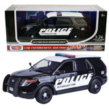 2015 Ford Explorer Police Interceptor Utility Black 1:24 Diecast Model Toy Car by MOTORMAX 76954