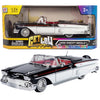 Motormax Get Low Series 1958 Chevrolet Impala Convertible Lowrider 1:24 Diecast Model Black and White 79025