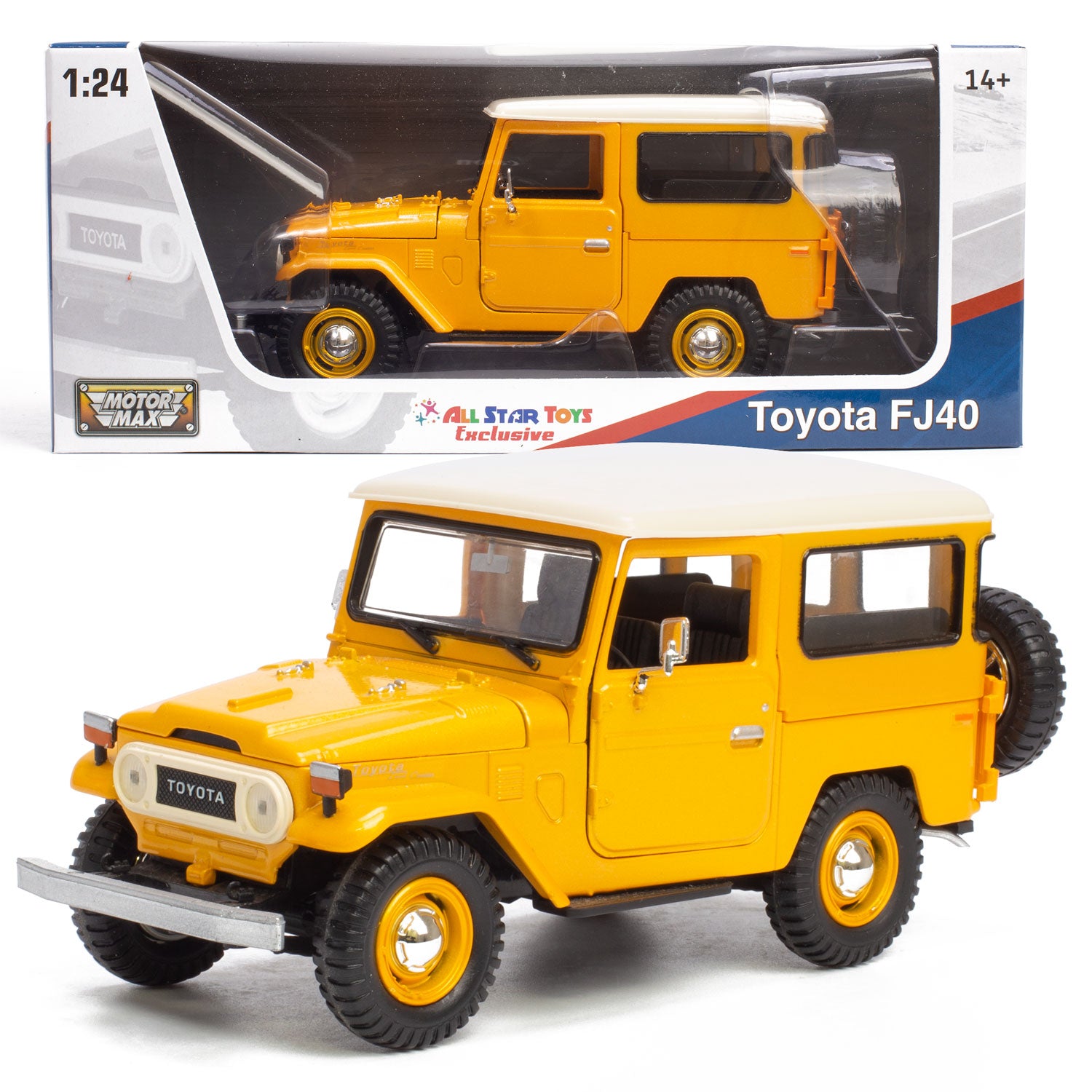Toyota FJ Cruiser Jaune 1/43 Cararama Modèle réduit en métal Toyota FJ Cruiser Jaune 1/43 Cararama Modèle réduit en métal