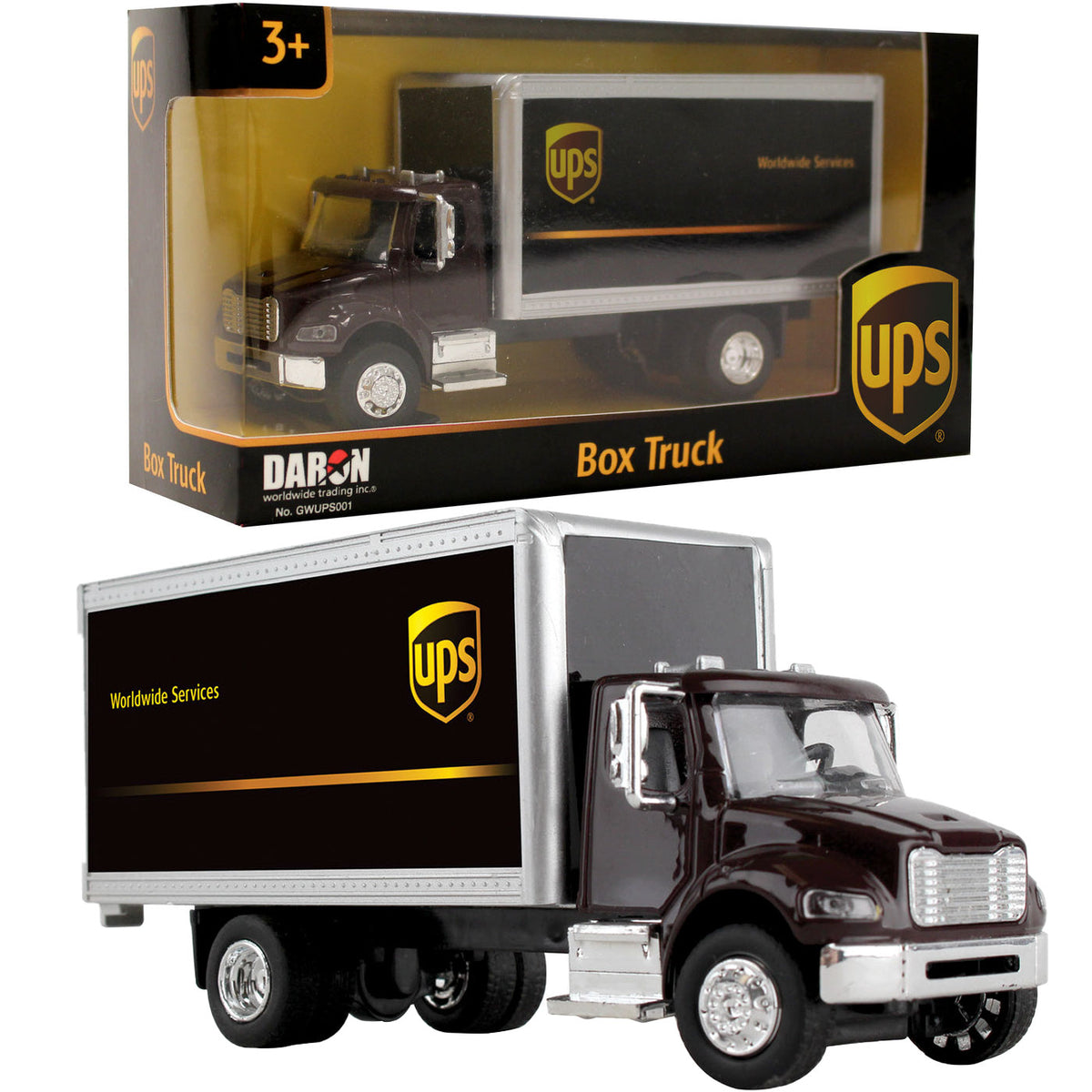 Ups Rack Miniatures UPS box truck 1:50 Scale replica by Daron Toys GWUPS001 – All Star Toys