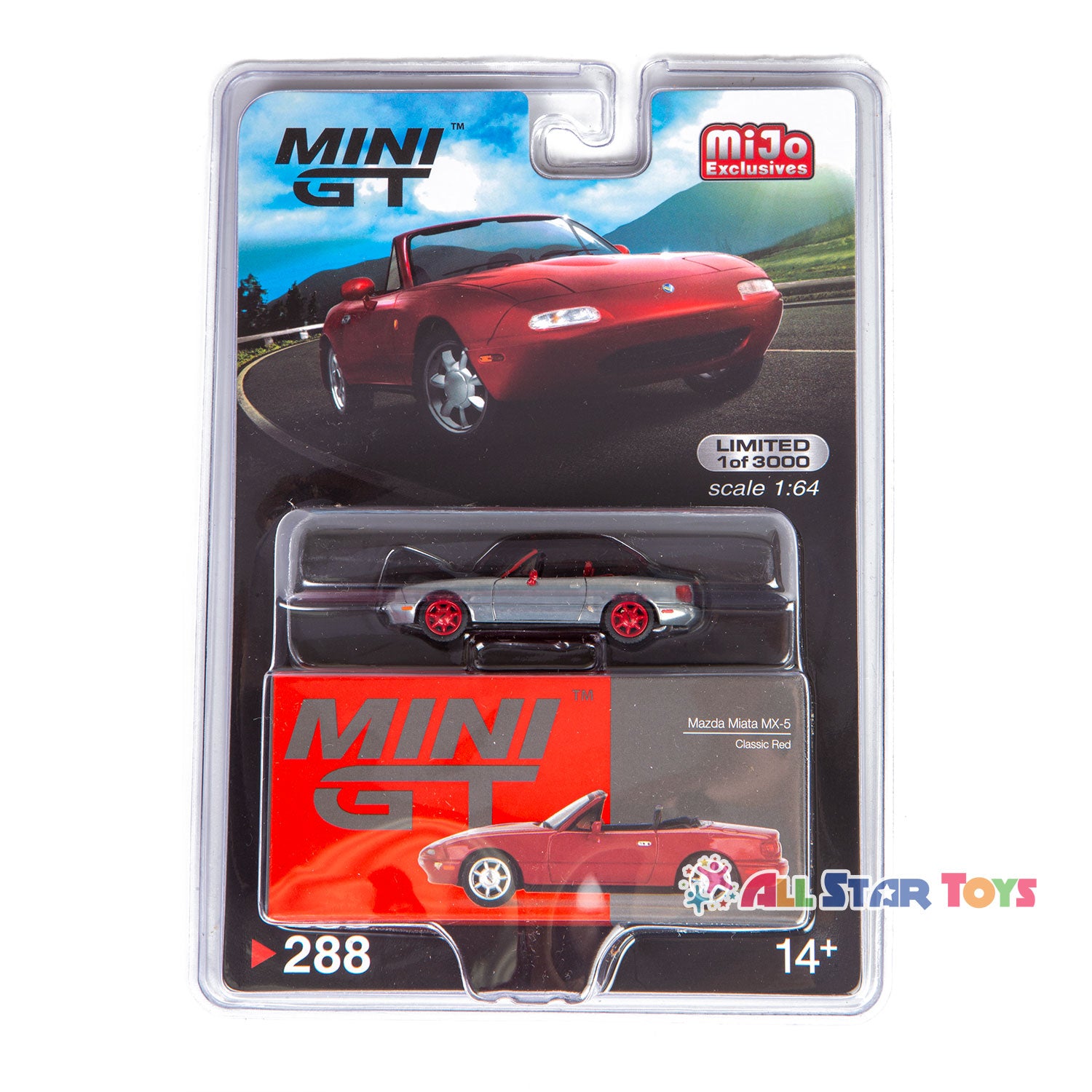 Mini GT Mazda Miata MX-5 (NA) Classic Red MGT00288 1/64 #288 First