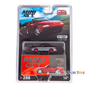 Mini GT Mazda Miata MX-5 (NA) Classic Red MGT00288 1/64 #288 First Generation
