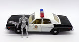 1/18 Scale 1977 Dodge Monaco Metropolitan Police LAPD with T-800 Endoskeleton Figure "The Terminator"  Greenlight 19042