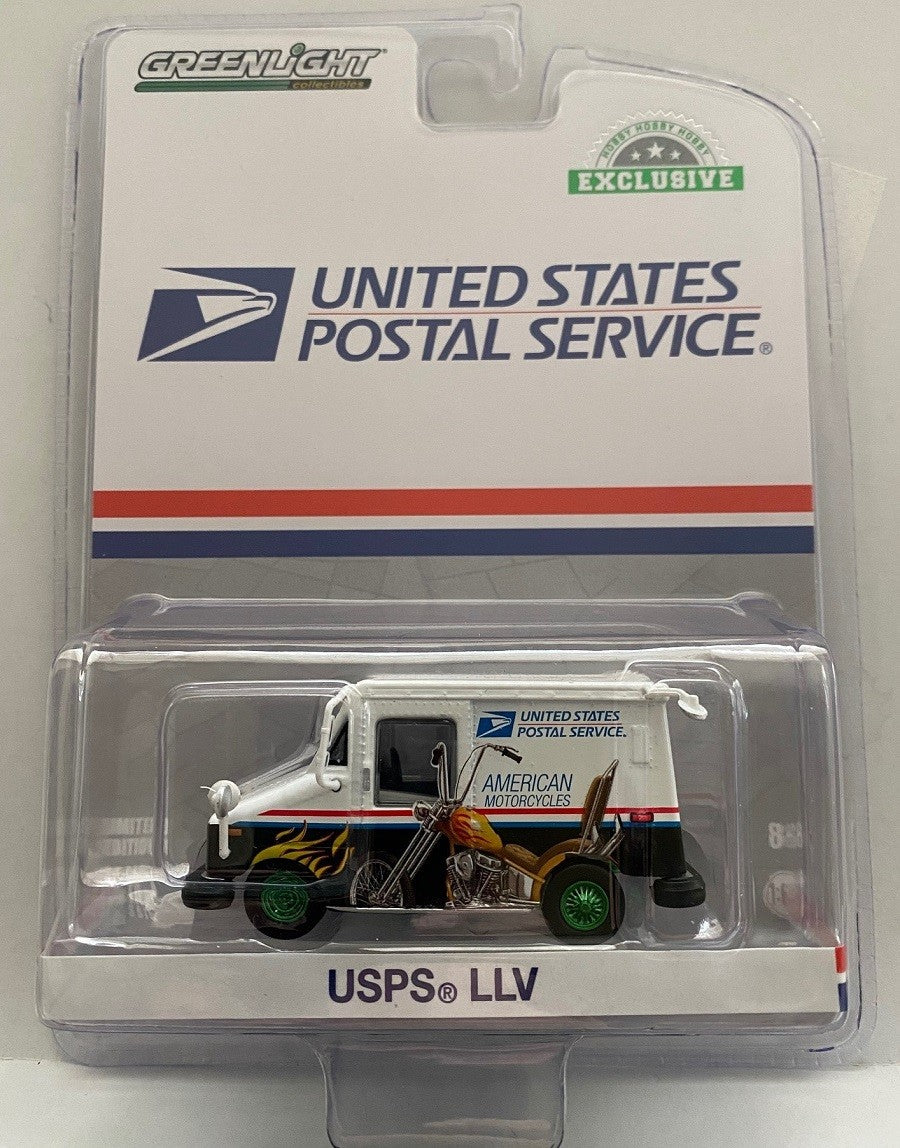 グリーンライト 1/64 グリーンライト USPS Long-Life Postal Delivery Vehicle (LLV) フィギュア&ポスト付 mijo限定