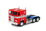 G1 Autobot Optimus Prime Truck Red with Robot on Chassis from Transformers TV Series Hollywood Rides Series Diecast Model by Jada