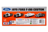 1979 Ford F-150 Sheriff Pickup Classic F150 Police Pick Up Truck 1:24 Diecast Collectible Model Car Black All Star Toys Exclusive Motormax 76986