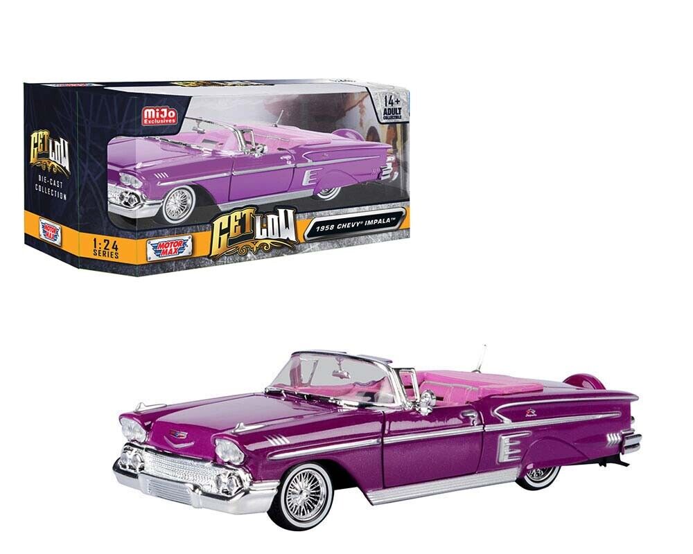 ミニカー CHEVY IMPARA Motormax Get Low Series 1958 Chevrolet Impala Convertible